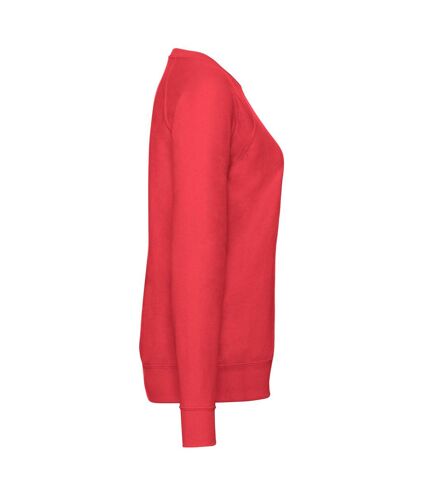 Fruit of the Loom Womens/Ladies Lightweight Lady Fit Raglan Sweatshirt (Red) - UTRW9854