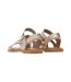 Womens/ladies sloane leather sandals gold Toms