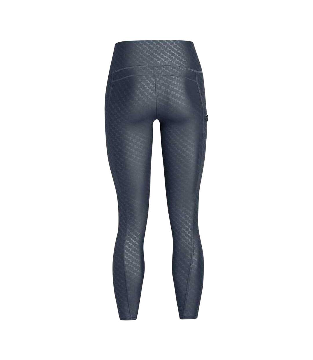 Womens/ladies Embossed Leggings Grey Under Armour-3