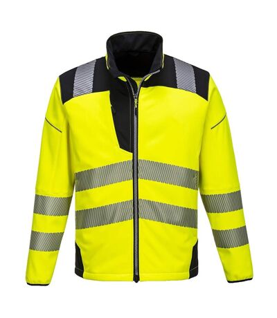 Portwest Mens PW3 Hi-Vis Soft Shell Jacket (Yellow/Black) - UTPC3533