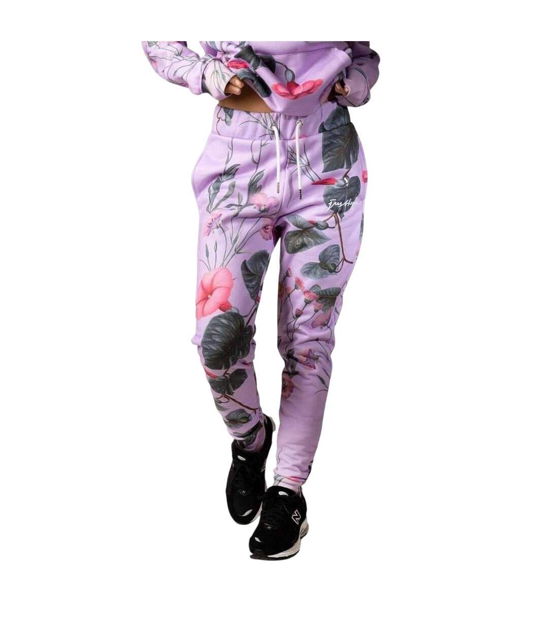 Pantalon De Jogging Motif/style Griffonnage Femme Lilas Hype-2