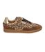 Baskets Basses En Suède À Imprimé Léopard Pour Enfants Beige Noir Steve Madden-1