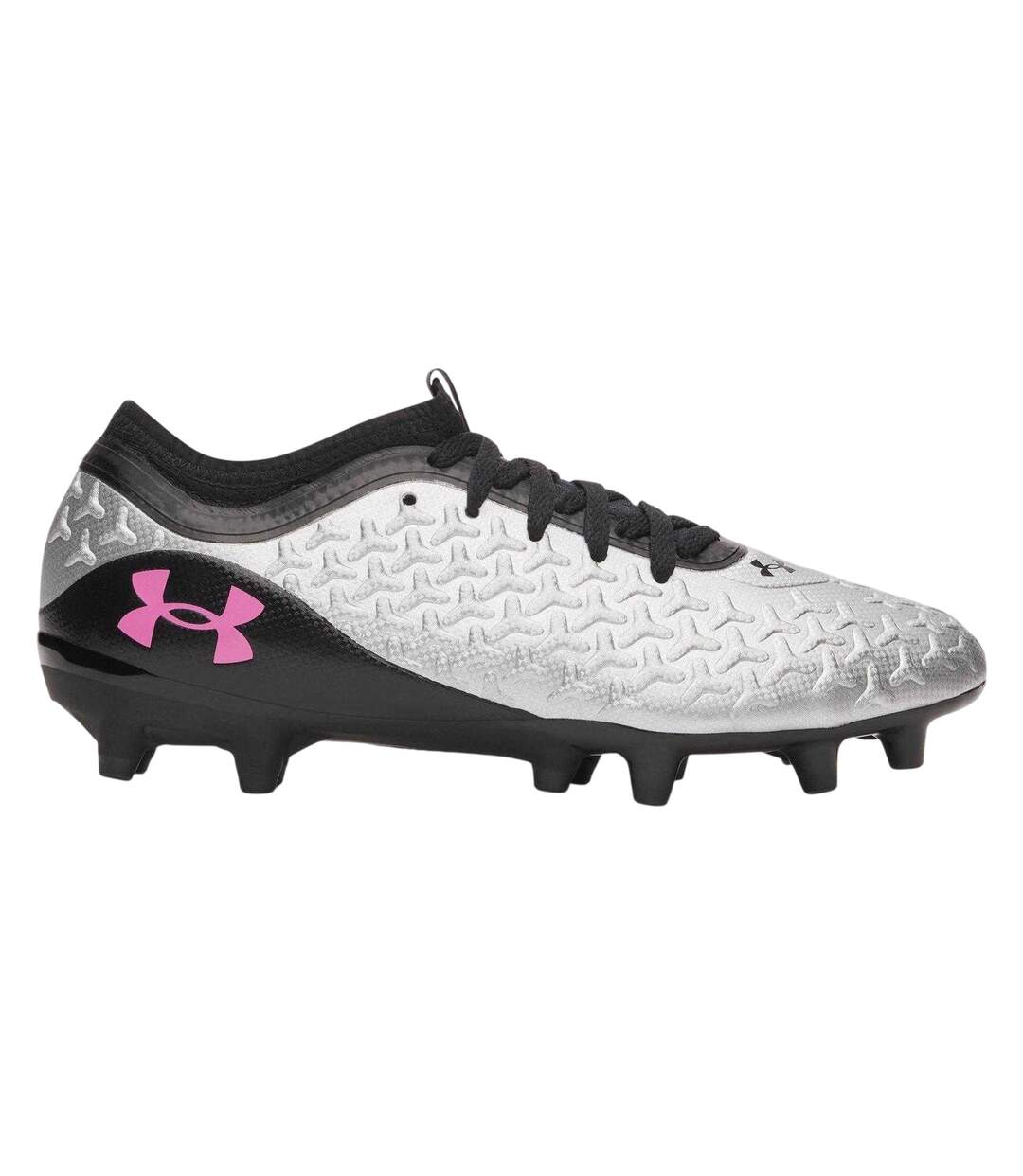 Womens/ladies Magnetico Firm Ground Football Boots Silver Black Under Armour-1