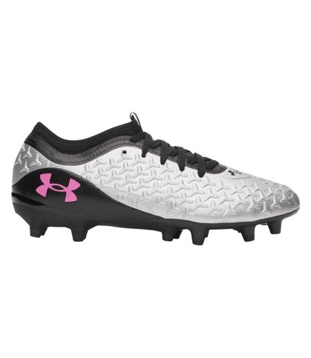 Womens/ladies Magnetico Firm Ground Football Boots Silver Black Under Armour