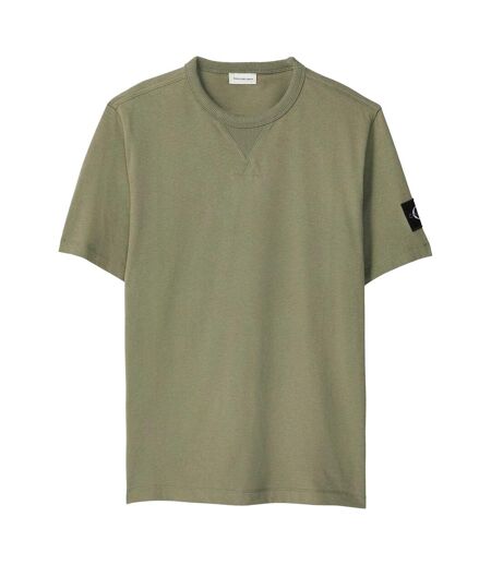 T-shirt Motif/style Badge Homme Vert Lichen Foncé Calvin Klein