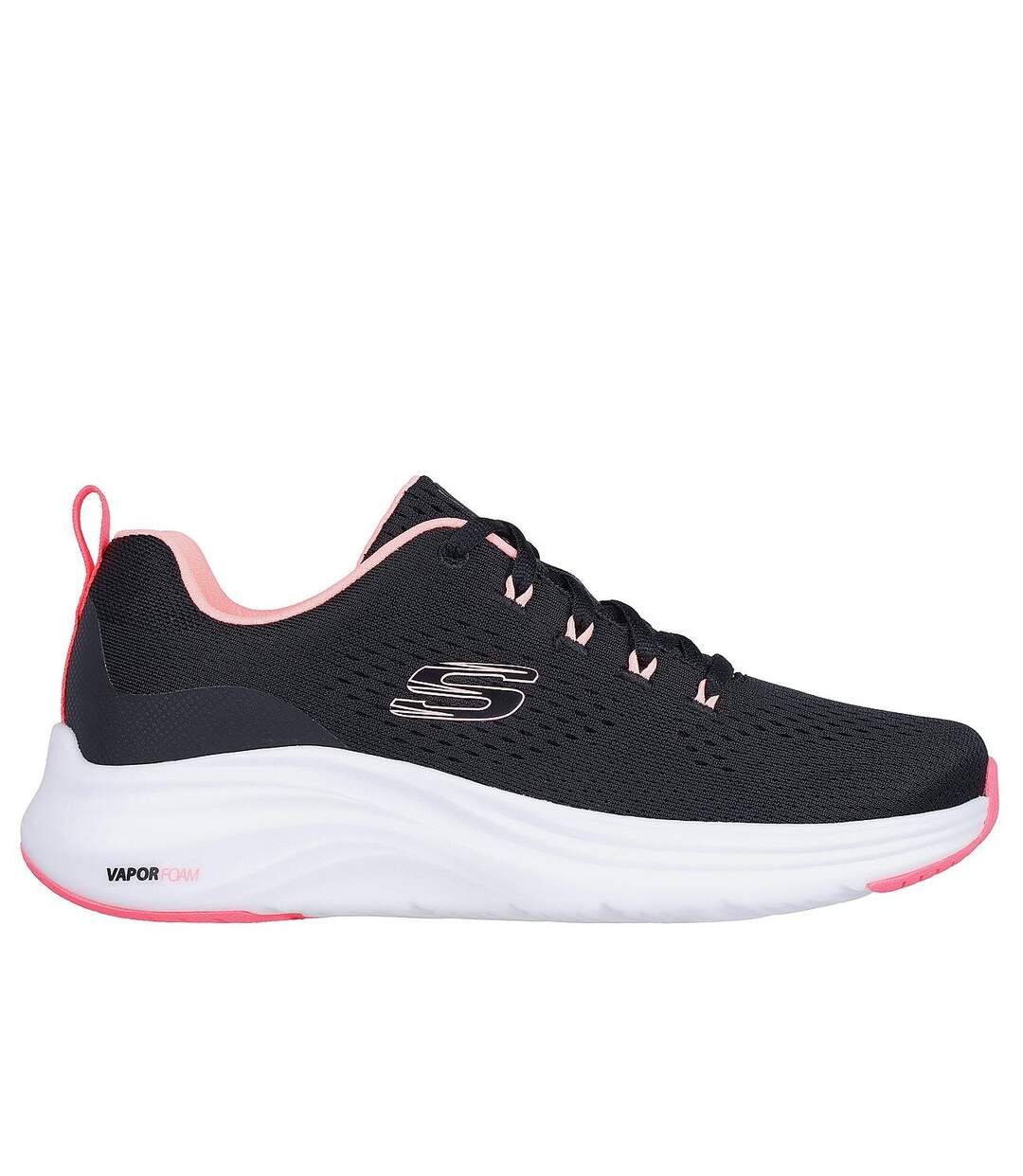 Womens/ladies vapor foam trainers black/pink Skechers-3