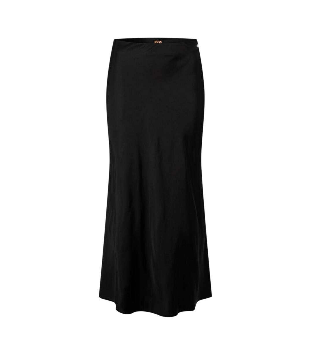 Womens/ladies Viscose A-line Midi Skirt Black Boss-2