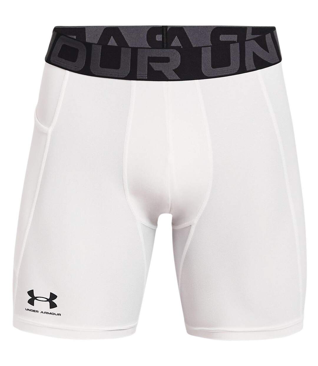 Short De Compression Heatgear Homme Blanc Noir Under Armour-1