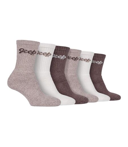 Lot de 6 chaussettes de randonnée en coton respirant pour femme