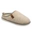 Ladies Felt Look Mule Slippers Grey Oatmeal Warm Plush UK 3-8-4