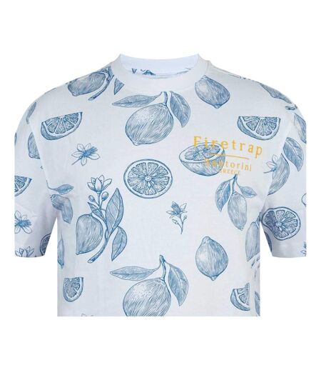 T-shirt Motif/style Citron Homme Blanc Firetrap