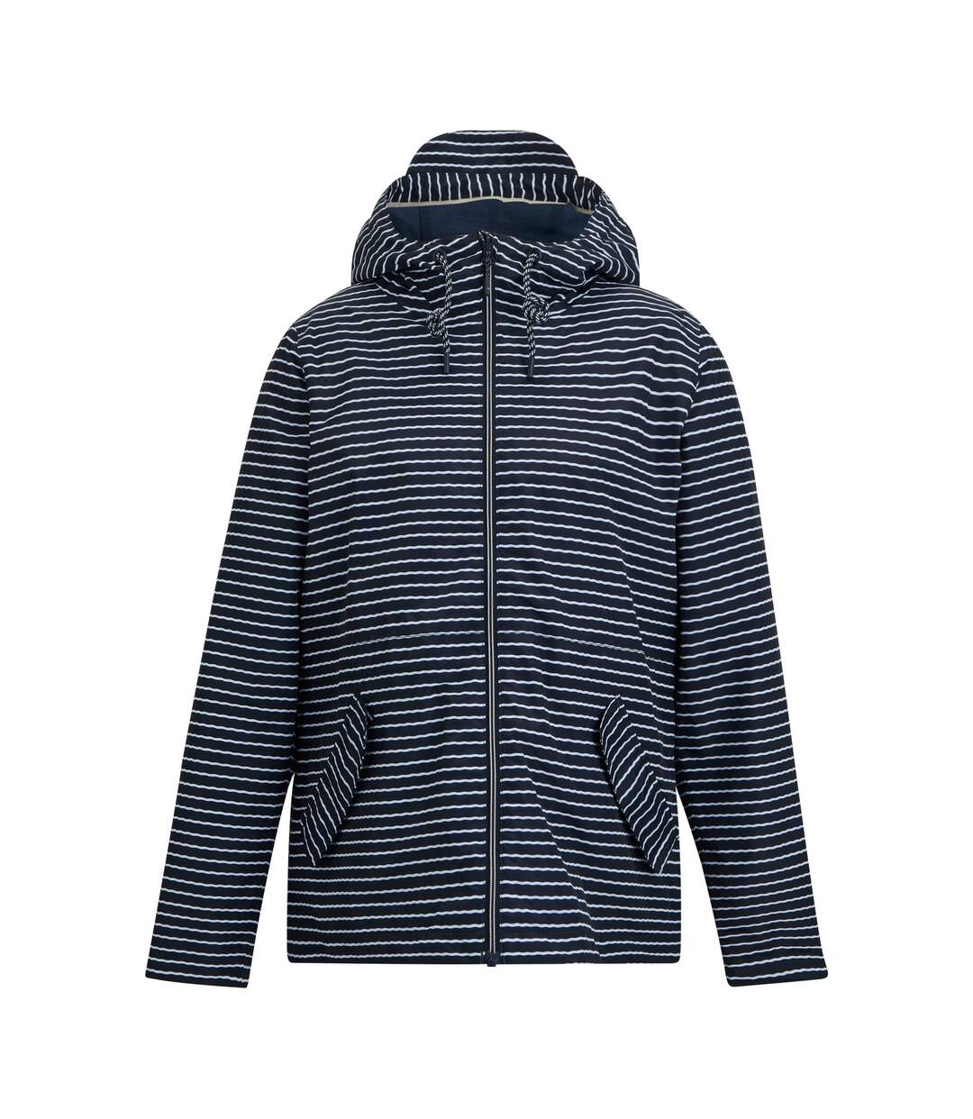 Womens/ladies Bayletta Contrast Striped Waterproof Jacket Navy White Regatta-2
