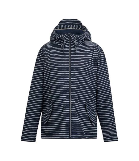 Womens/ladies Bayletta Contrast Striped Waterproof Jacket Navy White Regatta