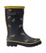 Bottes De Pluie Motif/style Abeille Amelia Femme Noir Regatta-4