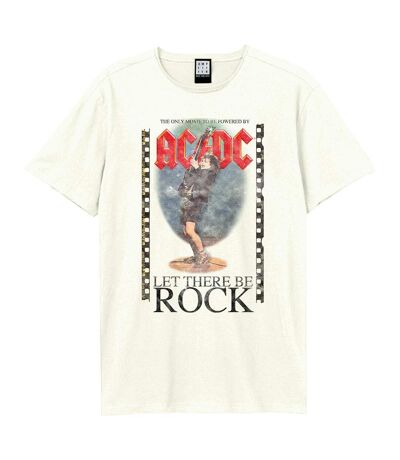 T-shirt let there be rock angus homme blanc Amplified