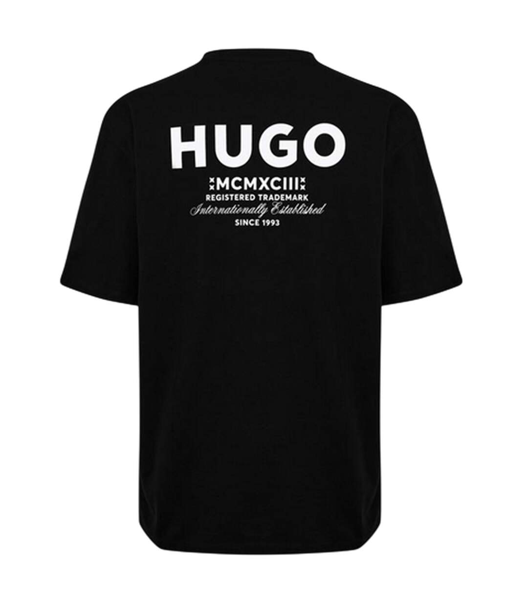 Mens Mcmxciii Back Print T-shirt Black Hugo-2