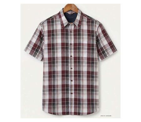 K-DRAN TOCADE9 - Chemisettes manches courtes Bordeaux pour homme : confort et style infroissable