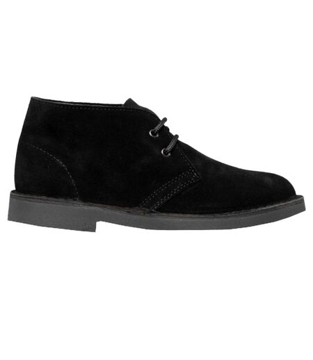 Roamers Adults Unisex Real Suede Unlined Desert Boots (Black) - UTDF112