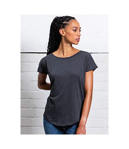 Mantis Womens/Ladies Loose Fit Short Sleeve T-Shirt (Charcoal Grey Melange) - UTBC2694