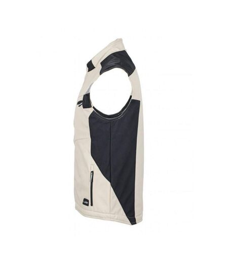 Veste Sans Manches Craftsmen Adulte Beige Gris Noir James And Nicholson