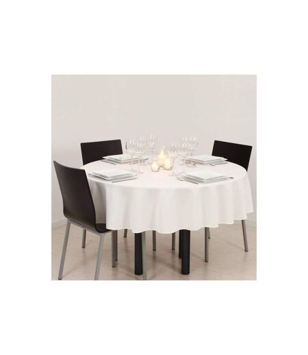 Nappe Antitache Ronde Unie 180cm Ivoire
