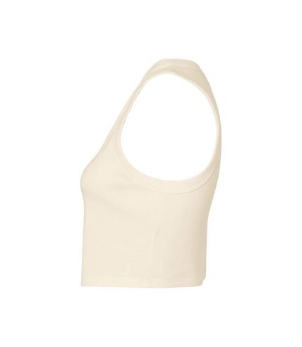 Bella + Canvas Womens/Ladies Plain Micro-Rib Muscle Crop Top (Solid Natural) - UTRW10115