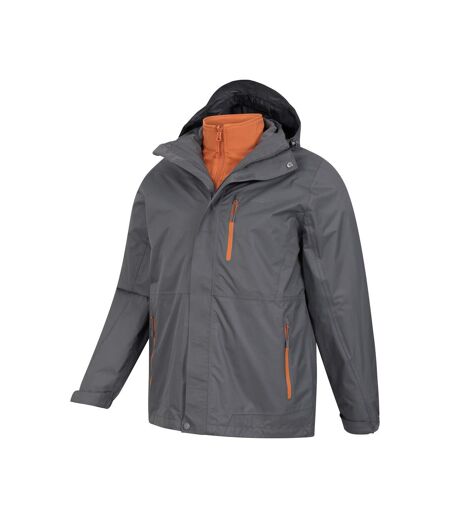 Veste imperméable 3 en 1 bracken extreme pour hommes charbon de bois Mountain Warehouse