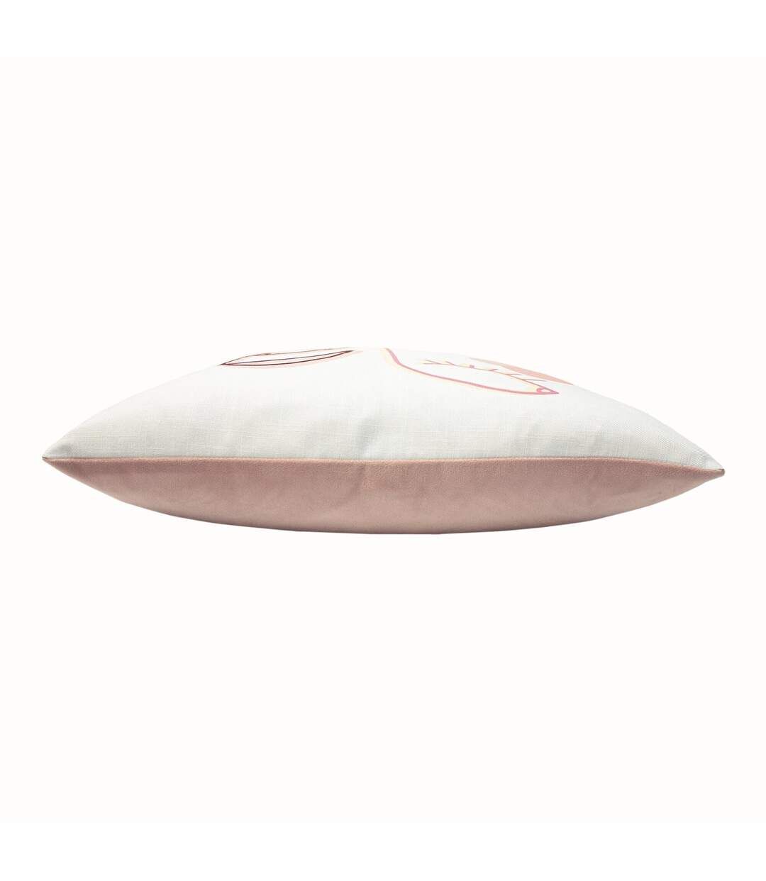 Duo abstract cushion cover 50cm x 50cm pink/white Furn-3
