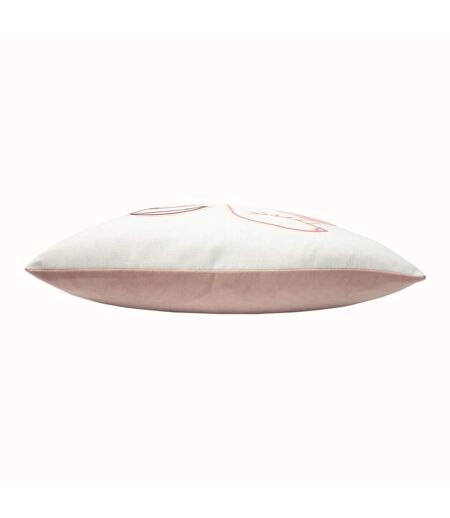 Duo abstract cushion cover 50cm x 50cm pink/white Furn
