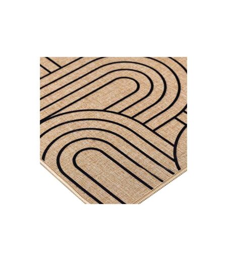 Tapis Déco Imprimé Modul 45x120cm Naturel & Noir