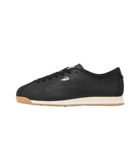 Mens Club Leather Low Trainers Black Lacoste