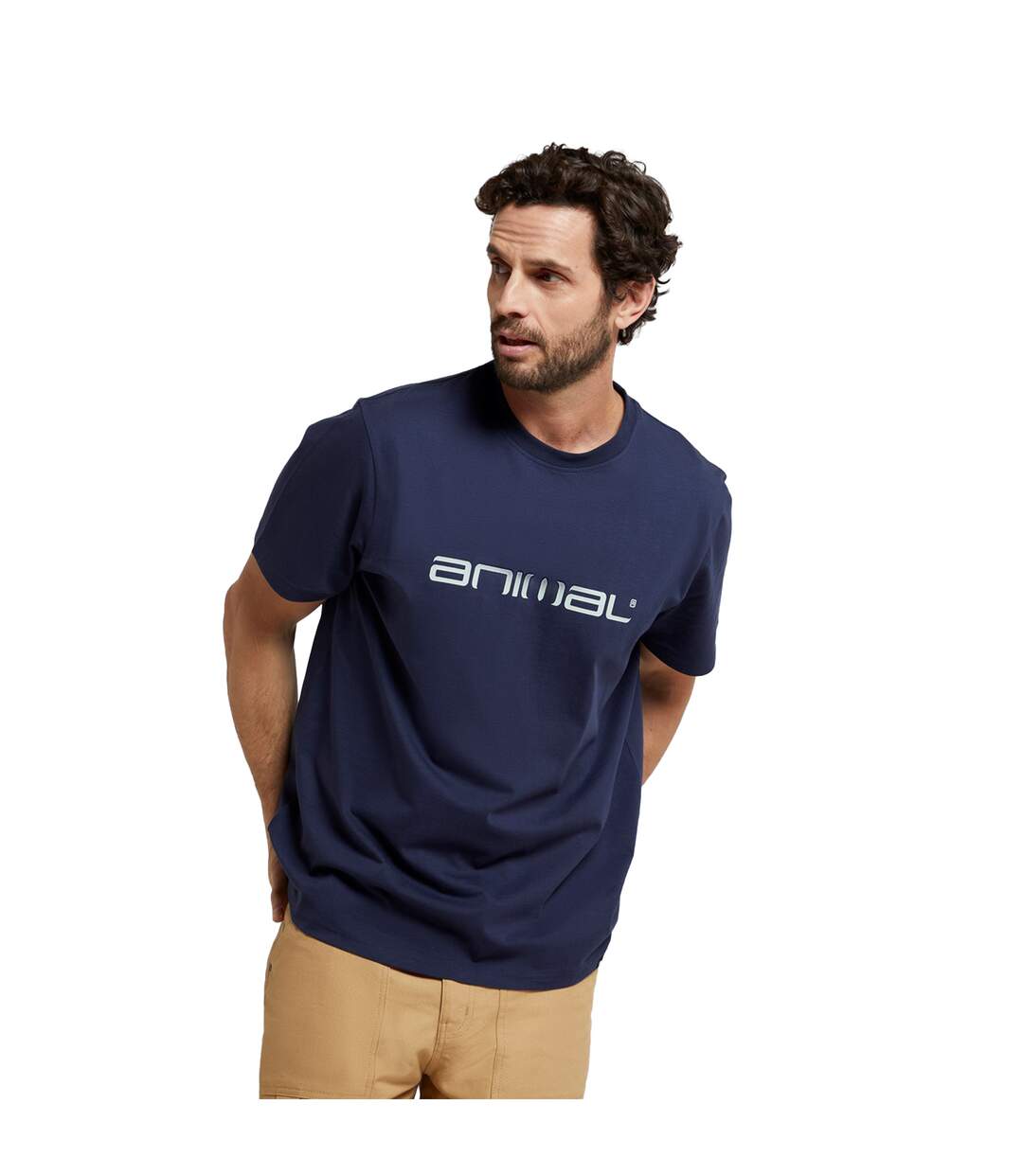 T-shirt leon homme bleu marine Animal-3