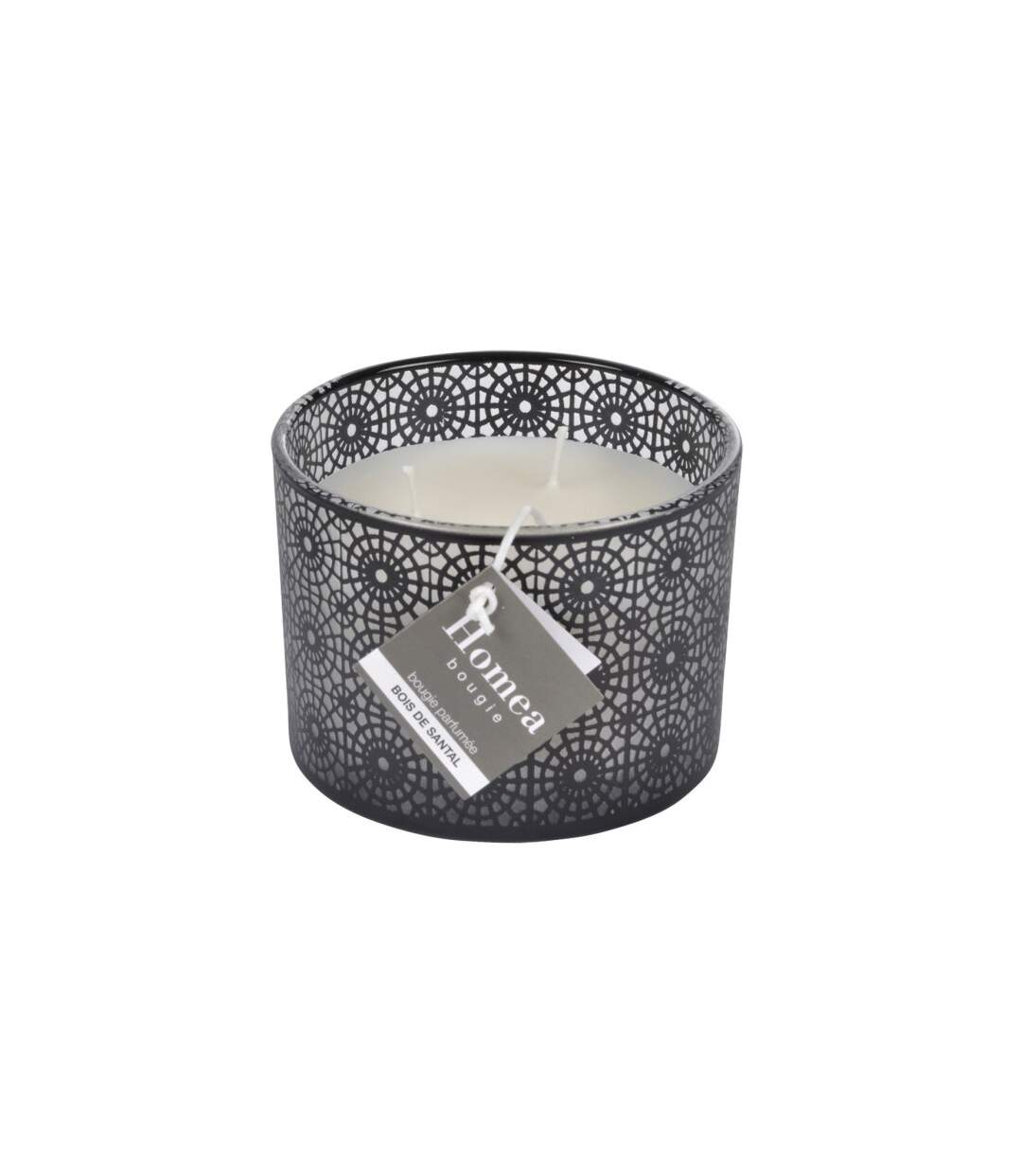 Bougie Parfumée 3 Mèches Graphic Ethnic 11cm Noir-2