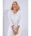 T-shirt fantaisie cloutée manches 3/4-1