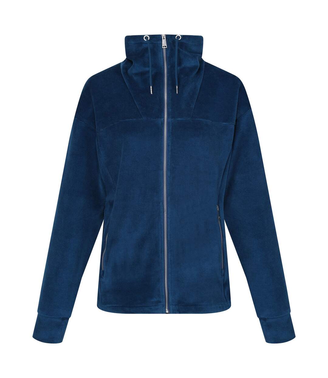 Womens/ladies velour full zip fleece jacket blue opal Regatta-1