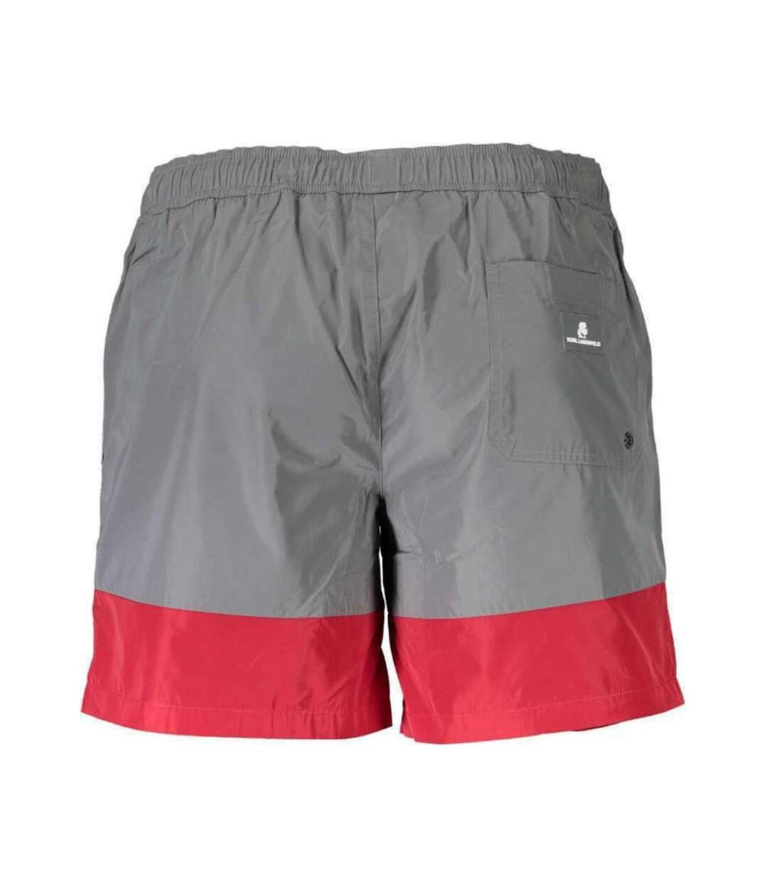Short De Bain Motif/style Deux Tons Homme Gris Rouge Karl Lagerfeld-3