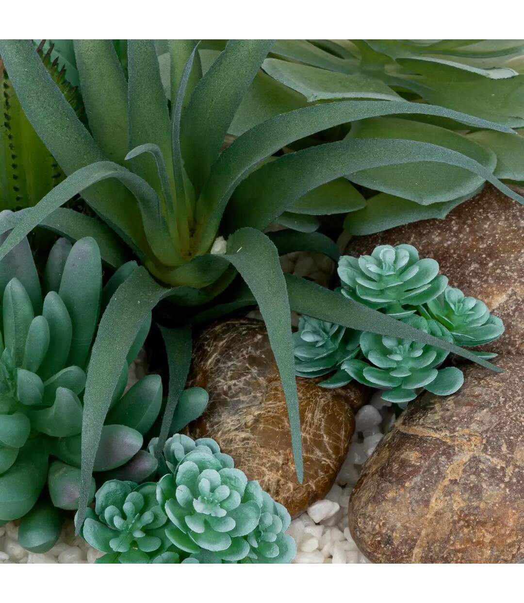 Composition de Plantes Artificielles Soleya 20cm Blanc-3