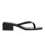 Womens/ladies Caribbean Leather T-bar Flip Flops Black Steve Madden-1