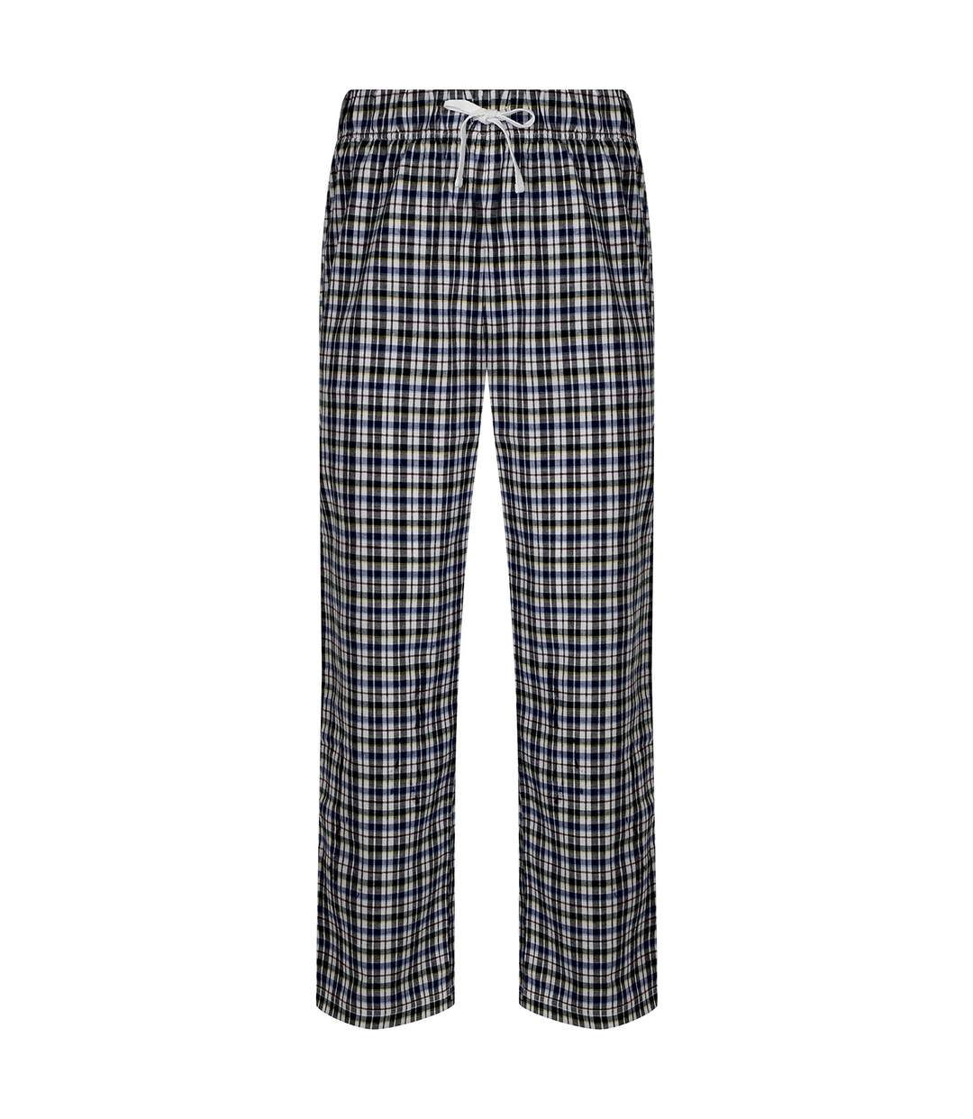 Skinnifit - Pantalon de pyjama en tartan - Homme (Blanc / bleu) - UTRW6023