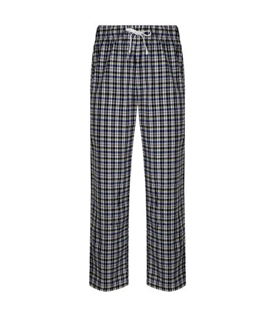 Skinnifit - Pantalon de pyjama en tartan - Homme (Blanc / bleu) - UTRW6023