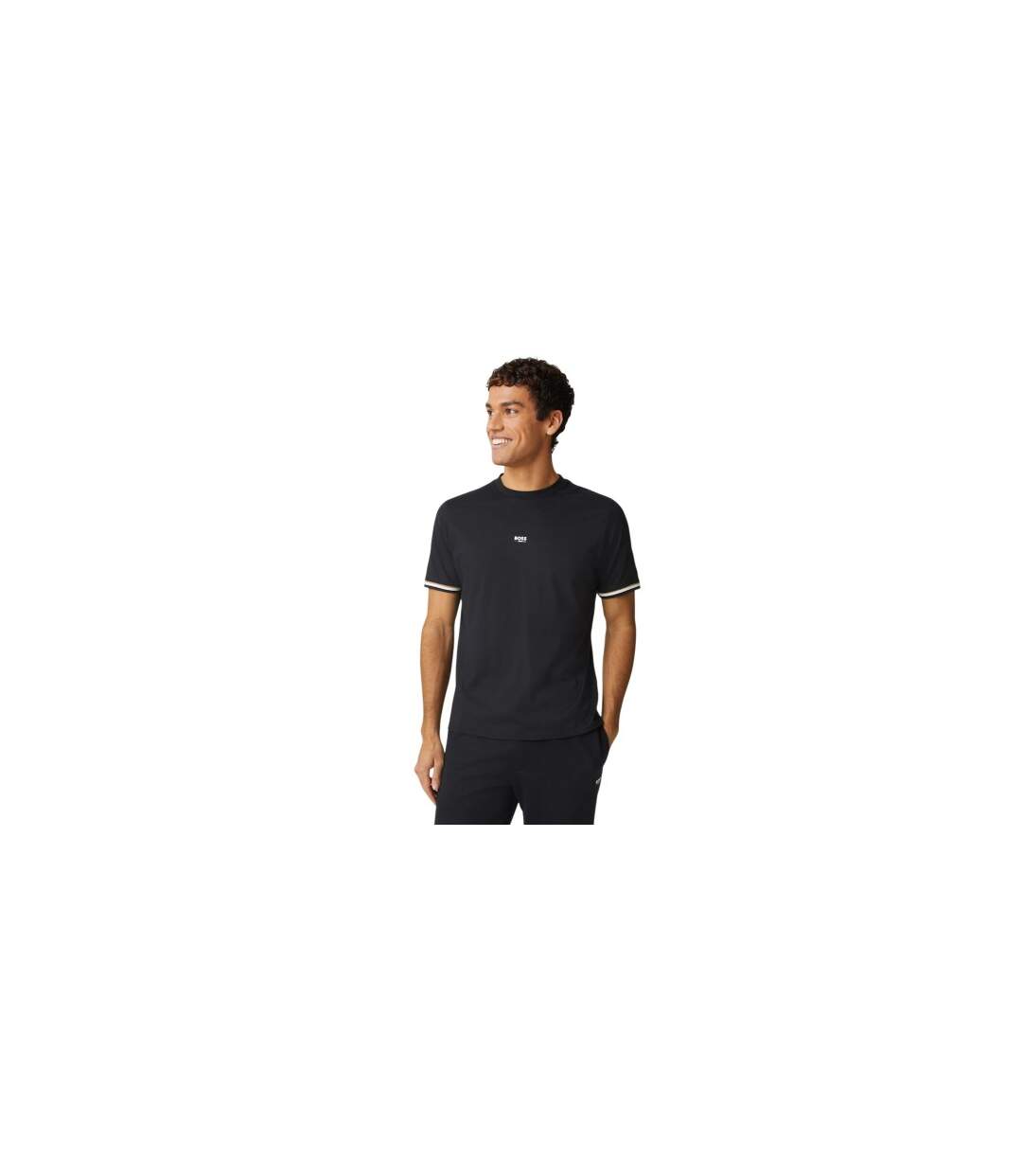T-shirt Homme Noir Boss-1