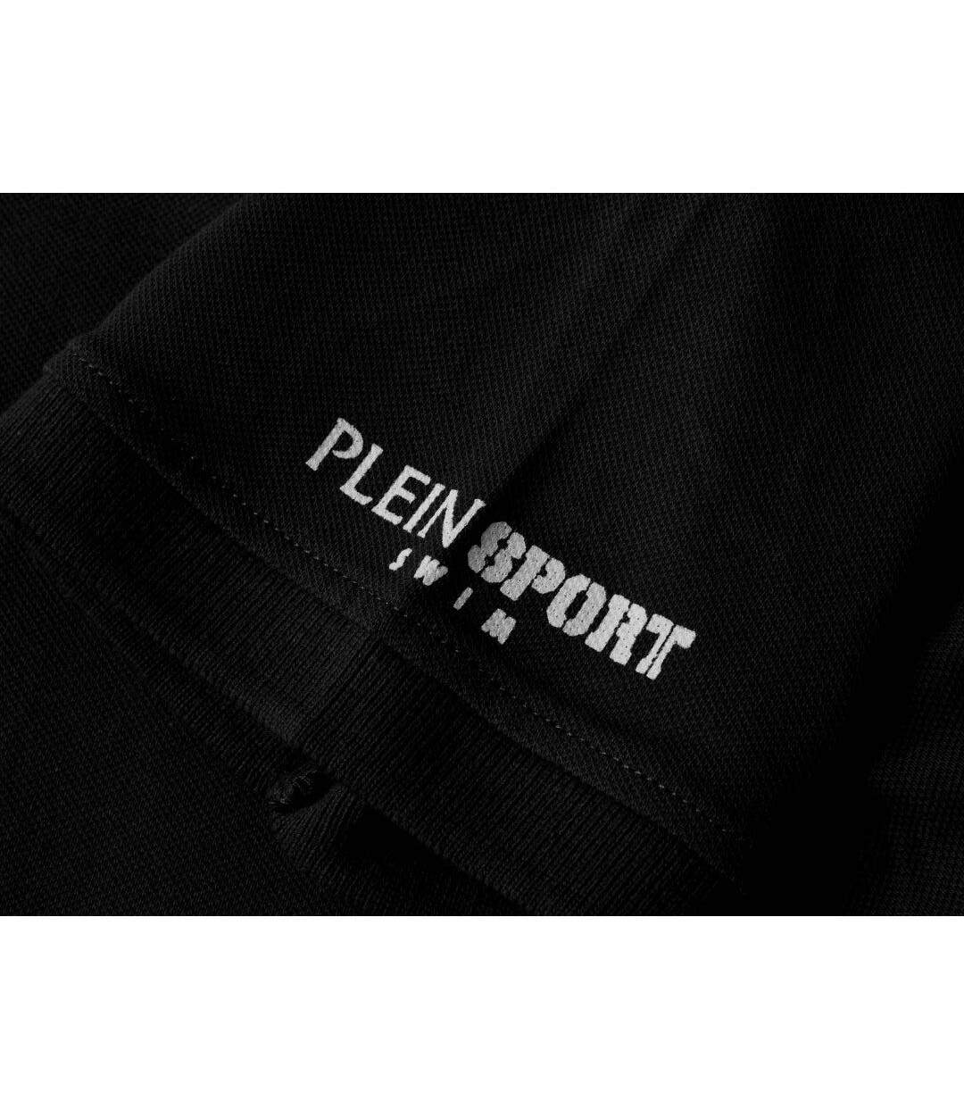 Mens Small Logo Polo Shirt Black Plein Sport-4