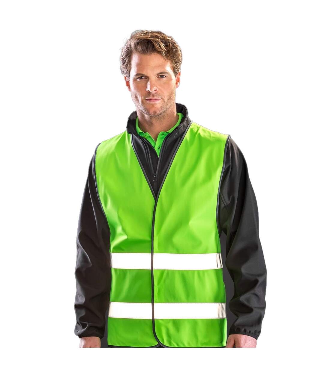 Gilet Haute Visibilité Enhanced Adulte Vert Citron Result Core-4
