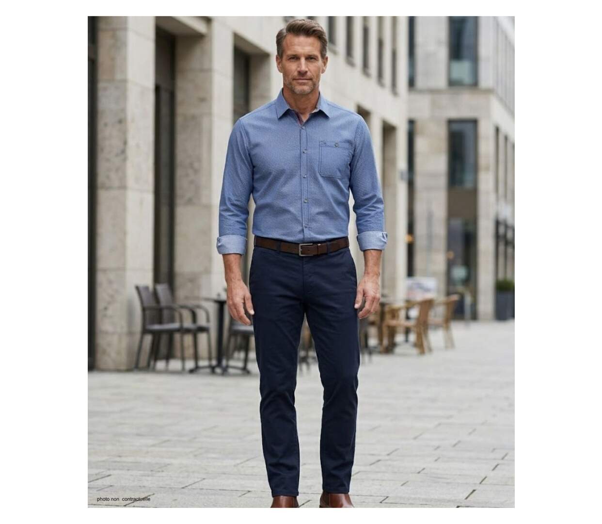 CHALLENGER TRABAN1 - Chemise à carreaux manches longues imprimée en pur coton pour un style élégant-5