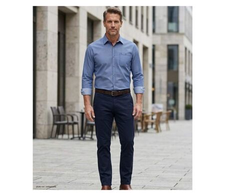 CHALLENGER TRABAN1 - Chemise à carreaux manches longues imprimée en pur coton pour un style élégant