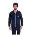 Pyjama long ouvert homme Rayures Waves Athena-1