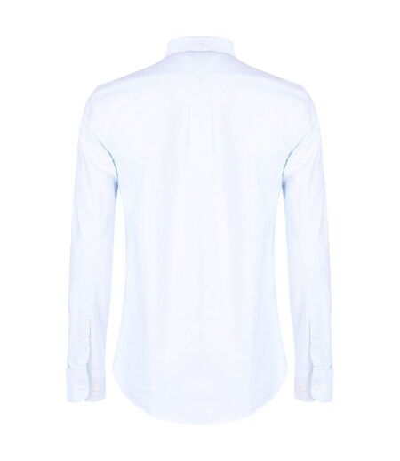 Chemise À Boutons Manches Longues Motif/style Rétro Homme Bleu Ciel Farah