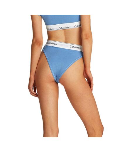 Culotte bleues femme calvin klein jeans high leg tanga - l