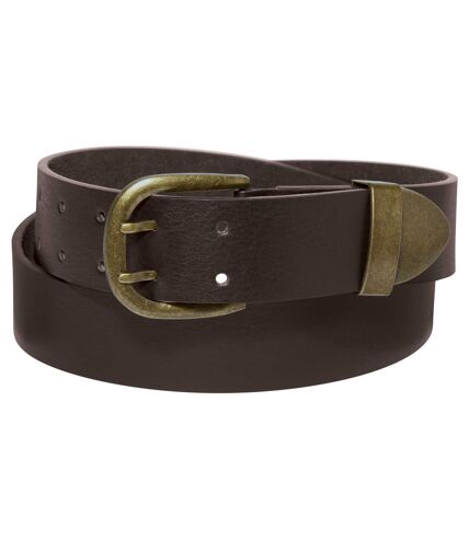 Men's Classic Split Leather Belt - Brown