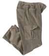 Men's Taupe Corduroy Cargo Pants Atlas For Men